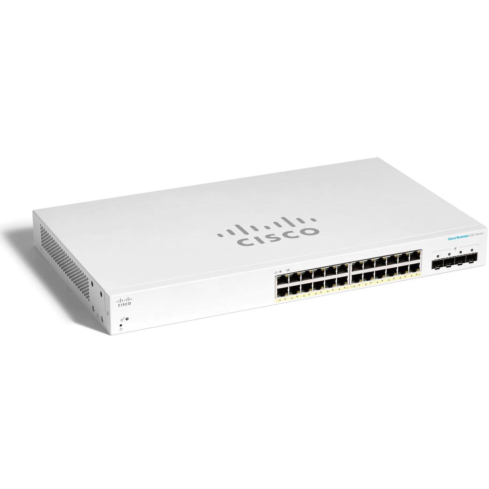 24-Port GE PoE Smart Switch CISCO CBS220-24P-4G-EU